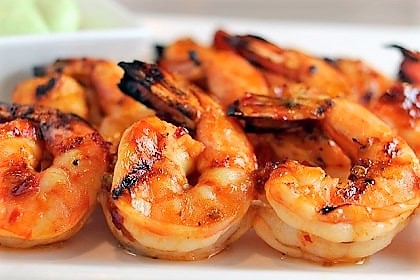 36. 蒜蓉煎虾 Grilled Shrimps w Garlic