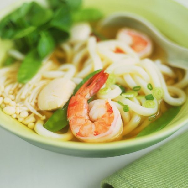 300C. Soupe Udon aux crevettes 乌冬虾汤面