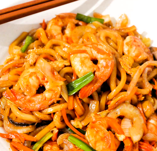 虾炒乌冬 Shrimps Udon